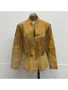 Vintage Scully Tan Buckskin Suede Western Fringe Jacket